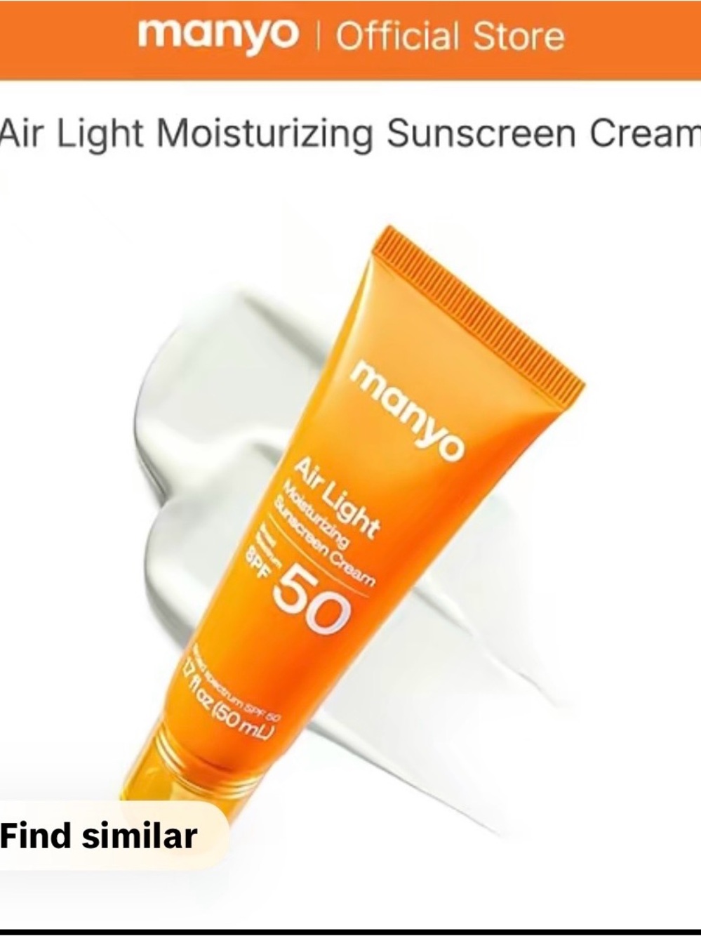 adidas Bright Orange SPF 50 Moisturizing Sunscreen Tube